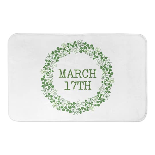 Wreath Clover March Bath Mat 34" x 21" Bath Mat